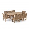 Anderson Teak Sahara 9-Piece Chairs and Bahama Oval 87" Ext. Outdoor Dining Set-2 - Anderson Teak Sahara 9-Piece Chairs and Bahama Oval 87" Ext. Outdoor Dining Set-2