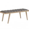Sunpan Farley Bench in Vienna Boutique Grey - Front Side Angle