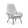 Bellini Modern Living Alberto Accent Chair Blue, Dark Grey, Light Grey, Side View