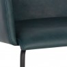 Sunpan Hensley Dining Armchair in Dark Teal - Seat Closeup Angle