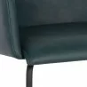 Sunpan Hensley Dining Armchair in Dark Teal - Seat Closeup Angle - Sunpan Hensley Dining Armchair in Dark Teal - Seat Closeup Angle