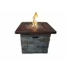 Crawford and Burke Kiska Brick Outdoor Square Gas Fire Pit, Lifestyle - Crawford and Burke Kiska Brick Outdoor Square Gas Fire Pit, Lifestyle