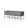 Provence Garden Bench in Cabana Classic w/ Self Welt* Grade B - Front Side Angle