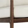 Sunpan Gilmore Lounge Chair Walnut - Vienna Cream - Seat Closeup Angle - Sunpan Gilmore Lounge Chair Walnut - Vienna Cream - Seat Closeup Angle