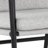 Sunpan Meadow Dining Armchair - Vault Fog - Seat Closeup Angle