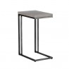 Sunpan Sawyer End Table Antique Brass-White / Black-Grey - Front Angle