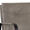 Sunpan Sterling Lounge Chair Missouri Stone Leather - Closeup Top Angle