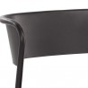 Sunpan Keanu Dining Chair - Gunmetal - Closeup Top Angle