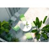  Chloe Garden Table White Stand - Top View - garden