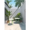  Chloe Garden Table White Stand - Garden View -  Chloe Garden Table White Stand - Garden View