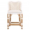 Laguna Counter Stool in White Synthetic Peel White Speckle - Front