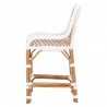 Laguna Counter Stool in White Synthetic Peel White Speckle - Side
