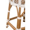 Laguna Counter Stool in White Synthetic Peel White Speckle - Seat Close-up