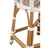 Laguna Counter Stool in White Synthetic Peel White Speckle - Seat Close-up - Laguna Counter Stool in White Synthetic Peel White Speckle - Seat Close-up