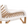 Laguna Counter Stool in White Synthetic Peel White Speckle - Seat Mid Arm Close-up