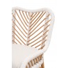 Laguna Counter Stool in White Synthetic Peel White Speckle - Seat back Detail