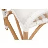 Laguna Counter Stool in White Synthetic Peel White Speckle - Corner Close-up - Laguna Counter Stool in White Synthetic Peel White Speckle - Corner Close-up