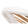 Laguna Counter Stool in White Synthetic Peel White Speckle - Seat Back Close-up