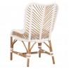 Laguna Dining Chair in White Synthetic Peel White Speckle - Back Angled