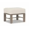 Laguna Ottoman in Canvas Flax, No Welt - Front Side Angle - Laguna Ottoman in Canvas Flax, No Welt - Front Side Angle