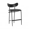 Sunpan Gibbons Counter Stool in Black - Bravo Portabella - Front Side Angle