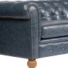 Armen Living Winston Antique Blue Bonded Leather Loveseat 02