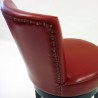 Boston Swivel Barstool In Red Bonded Leather 26" seat height 004