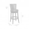 Boston Swivel Barstool In Red Bonded Leather 26" seat height 005