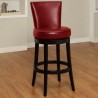 Boston Swivel Barstool In Red Bonded Leather 26" seat height