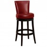 Boston Swivel Barstool In Red Bonded Leather 26" seat height 001