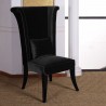 Armen Living Mad Hatter Dining Chair In Black Rich Velvet - Lifestyle
