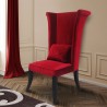 Armen Living Mad Hatter Dining Chair In Red Rich Velvet - Lifestyle