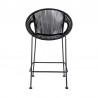 Acapulco 26" Indoor Outdoor Steel Bar Stool with Black Rope 03