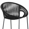 Acapulco 26" Indoor Outdoor Steel Bar Stool with Black Rope 04