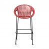 Acapulco 26" Indoor Outdoor Steel Bar Stool with Brick Red Rope 01