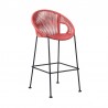 Acapulco 26" Indoor Outdoor Steel Bar Stool with Brick Red Rope 03