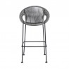 Acapulco 26" Indoor Outdoor Steel Bar Stool with Grey Rope 04