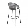 Acapulco 26" Indoor Outdoor Steel Bar Stool with Grey Rope 03