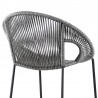 Acapulco 26" Indoor Outdoor Steel Bar Stool with Grey Rope 05