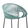 Acapulco 26" Indoor Outdoor Steel Bar Stool with Wasabi Rope 06