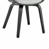 Armen Living Adalyn Gray Faux Leather and Black Wood Dining Room Accent Chair Legs - Armen Living Adalyn Gray Faux Leather and Black Wood Dining Room Accent Chair Legs