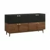Armen Living Amigo Black Veneer and Walnut Wood Buffet Side - Armen Living Amigo Black Veneer and Walnut Wood Buffet Side