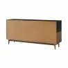 Armen Living Amigo Black Veneer and Walnut Wood Buffet Back - Armen Living Amigo Black Veneer and Walnut Wood Buffet Back