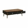 Armen Living Amigo Black Veneer and Walnut Wood Coffee Table Open - Armen Living Amigo Black Veneer and Walnut Wood Coffee Table Open