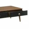 Armen Living Amigo Black Veneer and Walnut Wood Coffee Table Half Open - Armen Living Amigo Black Veneer and Walnut Wood Coffee Table Half Open
