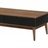 Armen Living Amigo Black Veneer and Walnut Wood Coffee Table