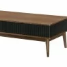 Armen Living Amigo Black Veneer and Walnut Wood Coffee Table - Armen Living Amigo Black Veneer and Walnut Wood Coffee Table