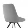 Armen Living Alison Swivel Gray Velvet and Metal Dining Room Chairs - Back