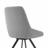 Armen Living Alison Swivel Gray Velvet and Metal Dining Room Chairs - Back - Armen Living Alison Swivel Gray Velvet and Metal Dining Room Chairs - Back
