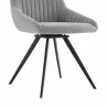 Armen Living Alison Swivel Gray Velvet and Metal Dining Room Chairs - Seat - Armen Living Alison Swivel Gray Velvet and Metal Dining Room Chairs - Seat